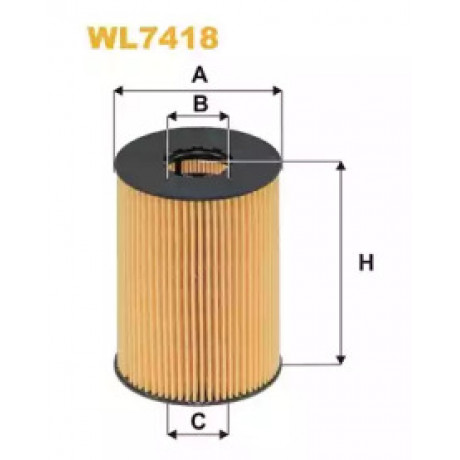 Фильтр масляный двигателя WL7418/OE669/1 (пр-во WIX-Filtron)