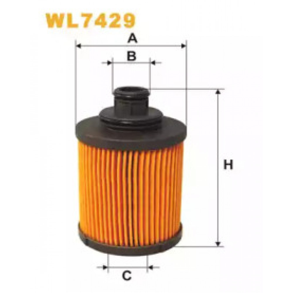 Фильтр масляный двигателя WL7429/OE682 (пр-во WIX-Filtron)