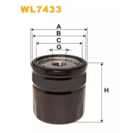 Фильтр масляный двигателя WL7433/OP546/1 (пр-во WIX-Filtron)