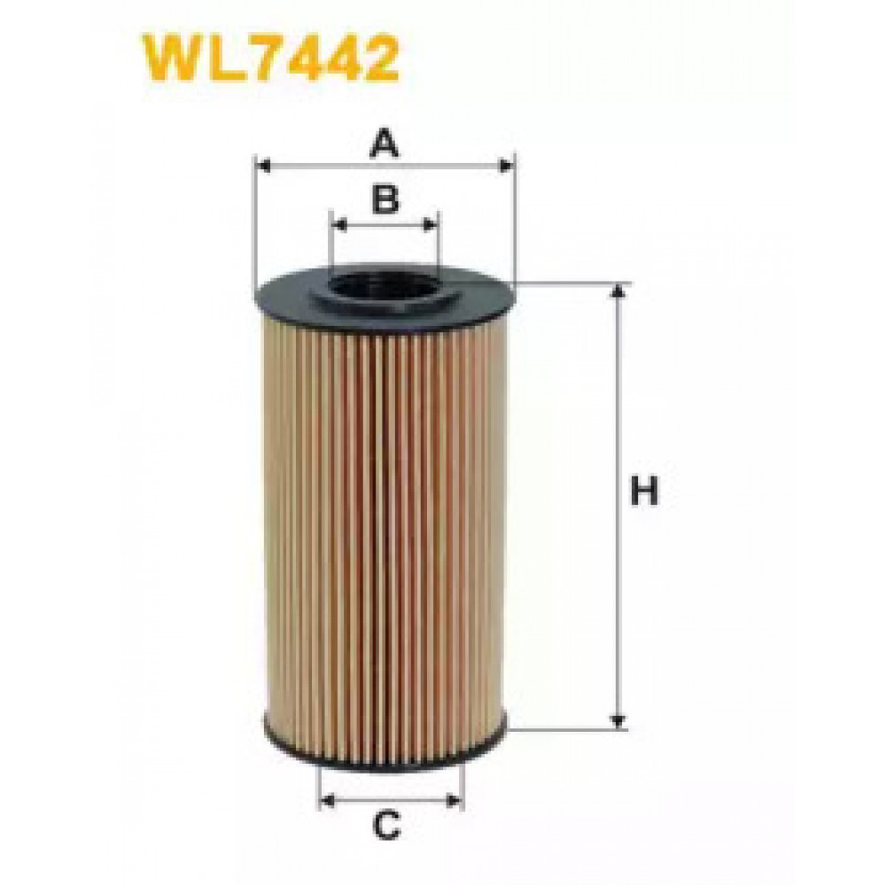Фильтр масляный двигателя KIA CERATO, CEED, RIO III WL7442/OE674/2 (пр-во WIX-Filtron)