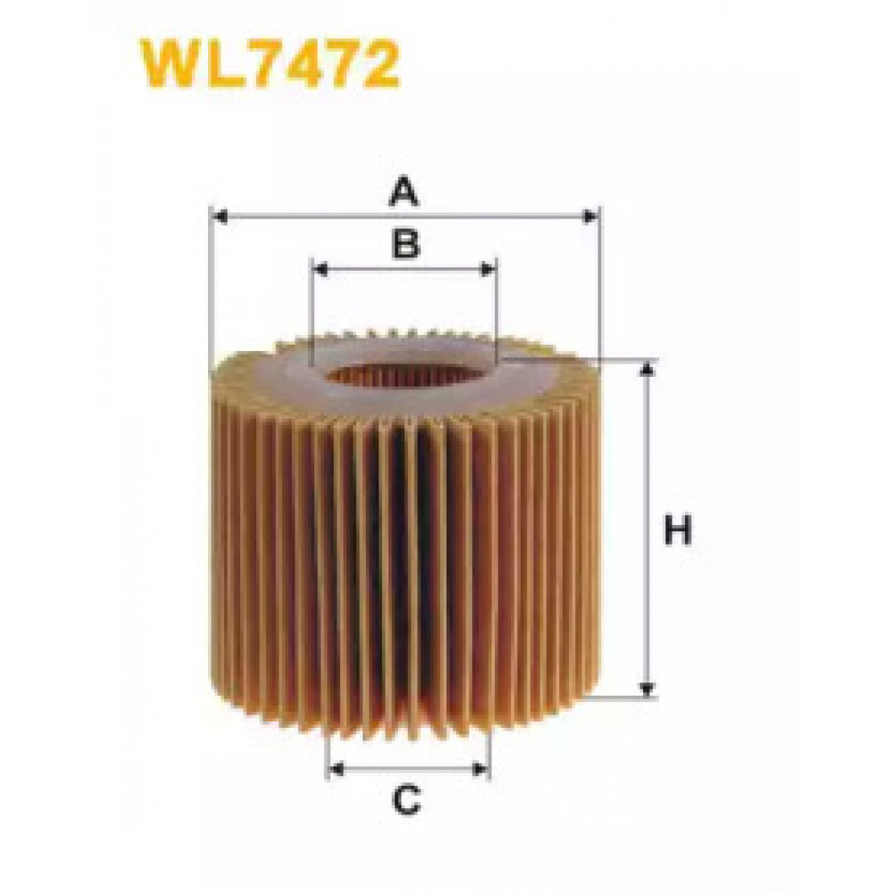 Фильтр масляный двигателя TOYOTA WL7472/OE685/2 (пр-во WIX-Filtron)