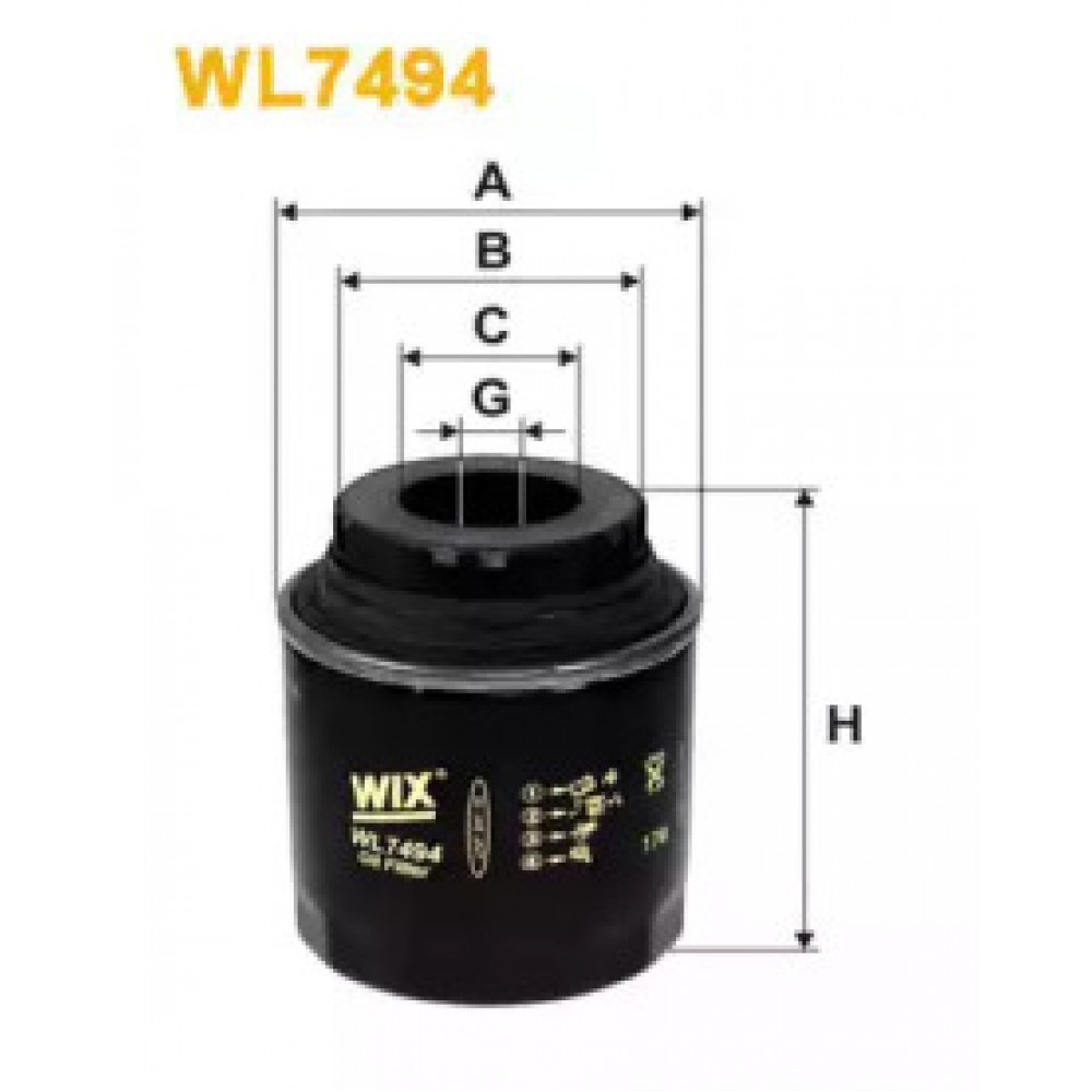 Фільтр олив. (вир-во WIX-Filtron) WL7494