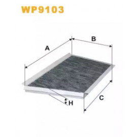 Фільтр салону вугільний (вир-во Wix-Filtron) WP9103/K1106A  Фільтр салону вугільний (вир-во Wix-Filtron) WP9103/K1106A