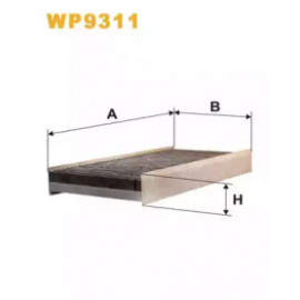 Фільтр салону (вир-во WIX-Filtron) вугільний WP9311/K1238A  Фільтр салону (вир-во WIX-Filtron) вугільний WP9311/K1238A