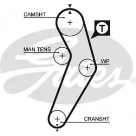 Ремінь зубч. ГРМ Dacia Logan, Renault Megan 1.4, 1.6 Z=96 (вир-во Gates)
