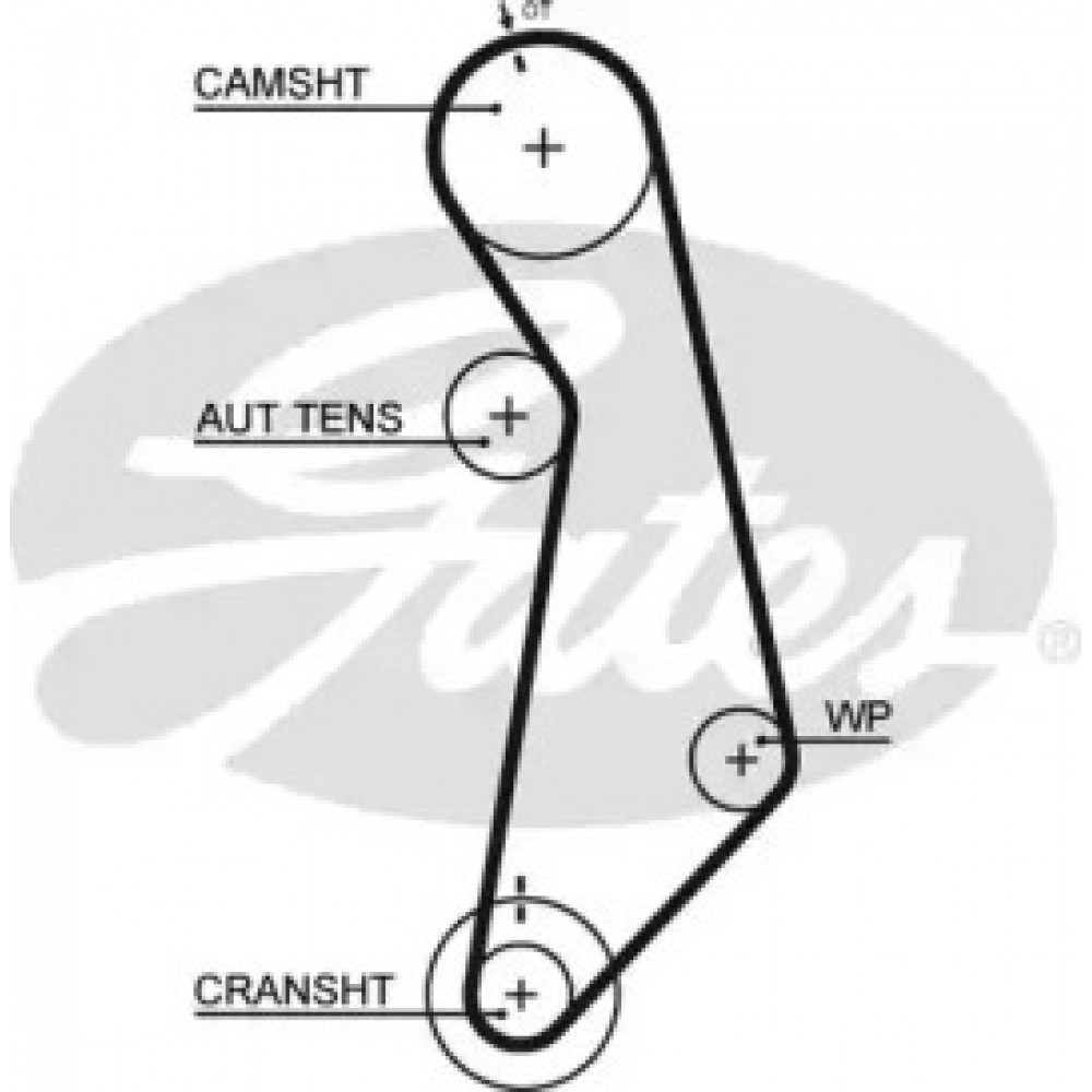 Ремінь зубч. ГРМ Audi, Skoda Octavia, VW Golf (1.6, 2.0) Z=138 (вир-во Gates)