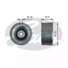 Ролики натяжители приводу допоміжних агрегатів (Вир-во Gates)