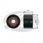 Ролики натяжители приводу допоміжних агрегатів (Вир-во Gates) 