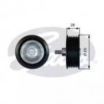 Ролики натяжители приводу допоміжних агрегатів (Вир-во Gates) 