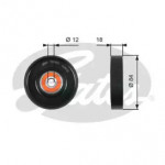 Ролики натяжители приводу допоміжних агрегатів (Вир-во Gates) 