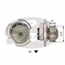 Водяний насос PSA 1.9TD XUD9 95- (Вир-во LPR)