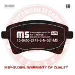 Колодка гальм RENAULT KANGOO, KANGOO BE BOP, KANGOO EXPRESS 1.2-Electric 02.08- (в-во MASTER SPORT) 