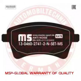 Колодка гальм RENAULT KANGOO, KANGOO BE BOP, KANGOO EXPRESS 1.2-Electric 02.08- (в-во MASTER SPORT)