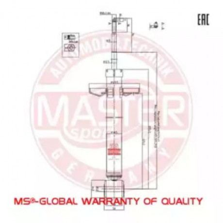 Амортизатор подв. VW задн. (Вр-во MASTER SPORT)