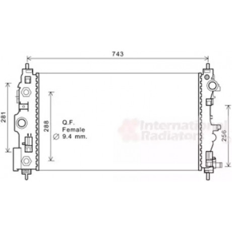 Радиатор охлаждения Chev Cruze 2.0 TDCi AT (пр-во Van Wezel)