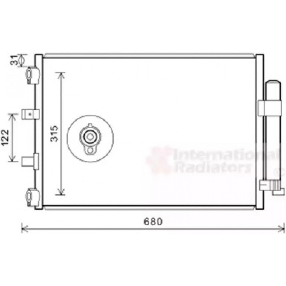 Радиатор кондиционера FORD Focus/C-Max 11+(пр-во Van Wezel)