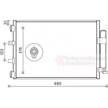 Радиатор кондиционера FORD Focus/C-Max 11+(пр-во Van Wezel)