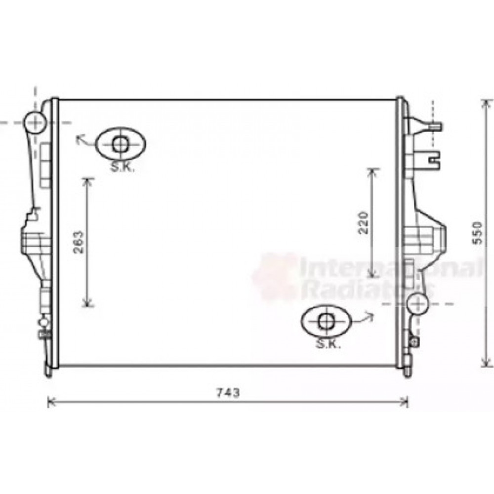 Радиатор охлождения CAYENNE / TOUAREG 10- (пр-во Van Wezel)