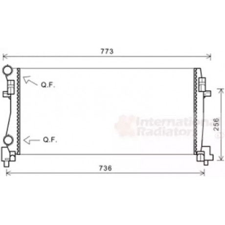 Радиатор охлаждения VAG (пр-во Van Wezel)