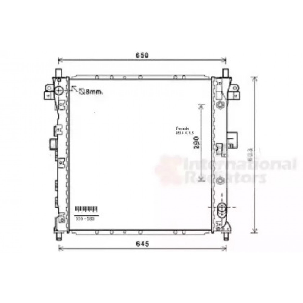 Радиатор охлаждения SSANG YONG  ACTYON/ KYRON (05-) (пр-во Van Wezel)