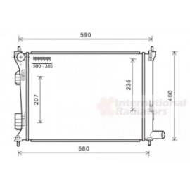 Радiатор охолодження (вир-во Van Wezel)