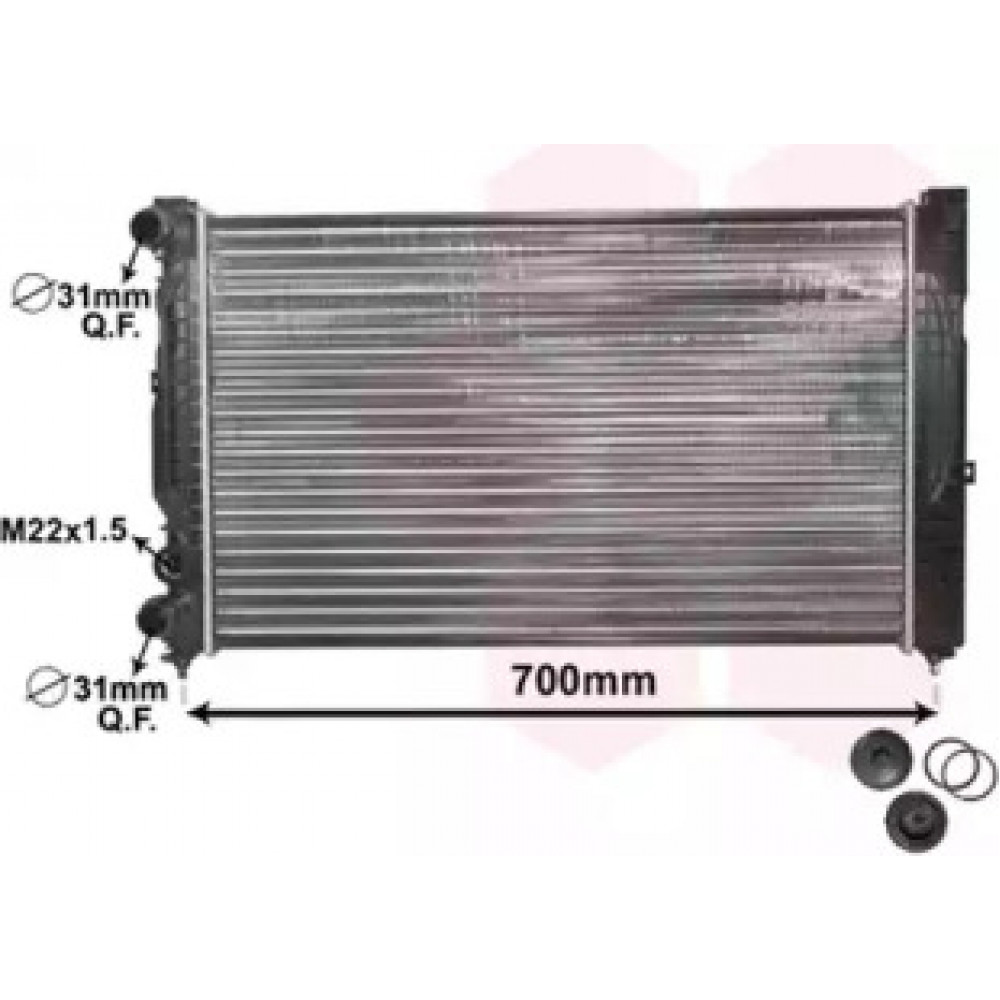 Радіатор A4 1.6/1.9TD MT 96-00 M/J (Van Wezel)