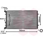 Радіатор GOLF4/A3/TT/LEON/BORA M/J (Van Wezel) 