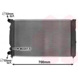 Радиатор охлаждения двигателя PASSAT6/A6/SUPERB BRAZED (Van Wezel)