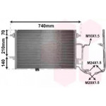 Конденсор кондиціонера AUDI A6 25TDi 97-04 (Van Wezel) 