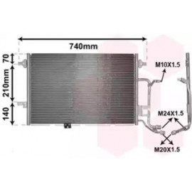 Конденсор кондиціонера AUDI A6 25TDi 97-04 (Van Wezel)