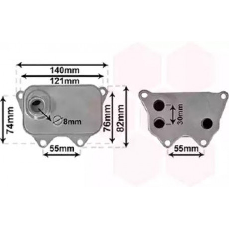 Радиатор масляный SEAT; VW; SKODA; AUDI (пр-во Van Wezel)