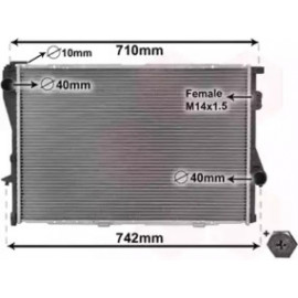 Радіатор BMW5(E36)/7(E39) MT 94-98 (Van Wezel)