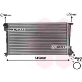 Радіатор CT BERL/XSARA D MT CLIPS (Van Wezel)