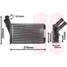 Радіатор опалювача CITR ZX/XANTIA / PEUG 306 (Van Wezel)