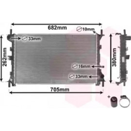 Радіатор FOCUS 14/6/8 MT +AC 98-05 (Van Wezel)