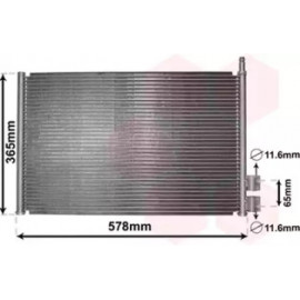 Конденсор кондиціонера FIESTA5/FUSION/MAZDA2 02- (Van Wezel)