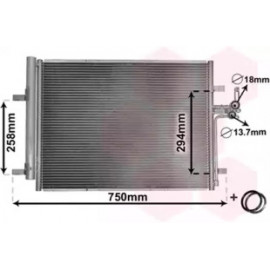 Конденсор кондиціонера MONDEO4/FREELANDER ALL 07 (Van Wezel)