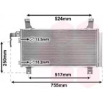 Конденсор кондиціонера MAZDA 6 ALL 02-08 (Van Wezel) 