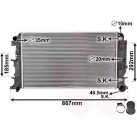 Радіатор SPRINTER 35i/22D/30D 06- (Van Wezel)
