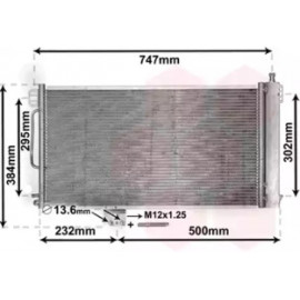 Конденсор кондиціонера COND W203 (C-KL) NT DIESE (Van Wezel)
