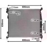 Радiатор MERCEDES  GL-CLASS X 166 (12-) (вир-во Van Wezel) 