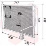 Радиатор кондиционера MERCEDES C W203/ CLK C209 (пр-во Van Wezel) 