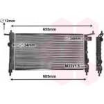 Радіатор CORSA B/COMBO 1.2/1.4/1.6 (Van Wezel) 