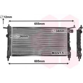 Радіатор CORSA B/COMBO 1.2/1.4/1.6 (Van Wezel)