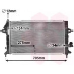 Радіатор ASTRA H 17CDTi MT +-AC 04 (Van Wezel) 