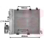 Конденсор кондиціонера ASTRA G/ZAFIRA 17/20/22TD (Van Wezel) 