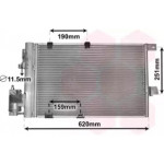 Конденсор кондиціонера ASTRA G/ZAFIR MT/AT 98-04 (Van Wezel) 