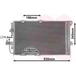 Конденсор кондиціонера ASTRA G/ZAFIRA MT/AT 02- (Van Wezel) 