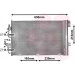 Конденсор кондиціонера ASTRA H 14/16/18 MT 04- (Van Wezel) 