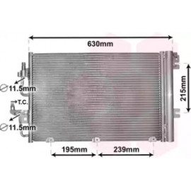Конденсор кондиціонера ASTRA H 14/16/18 MT 04- (Van Wezel)
